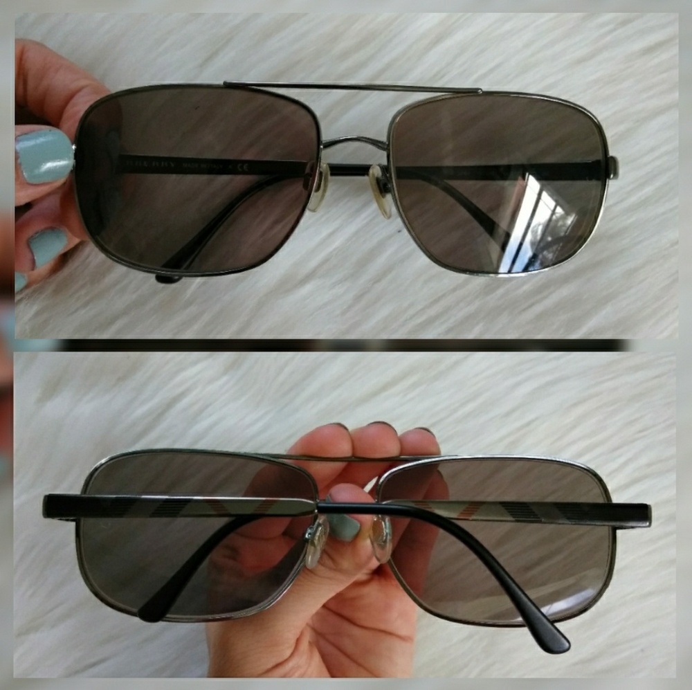 Silver Burberry Sunglasses